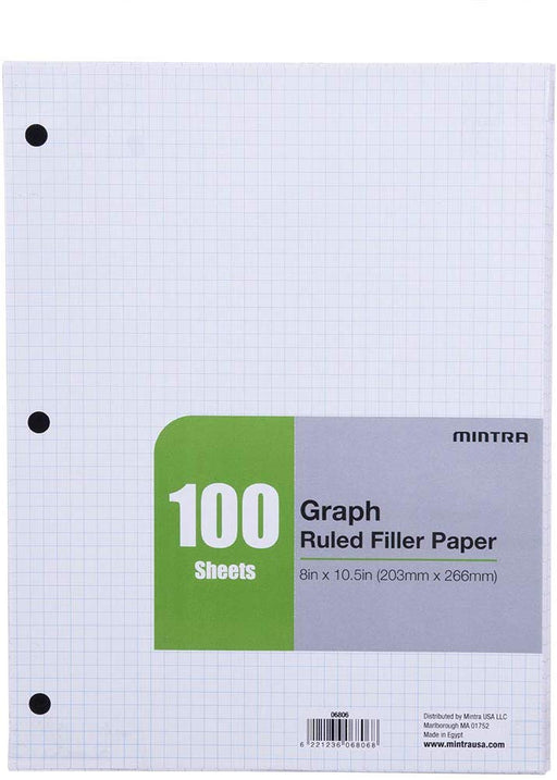 Filler Loose Leaf Paper Graph Ruled (4 Pack) - Mintra USA filler-loose-leaf-paper-graph-ruled-4x4/loose leaf graph paper 8.5 x 11