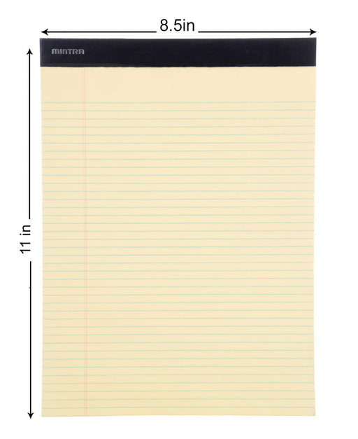 Mintra Office-Legal Pads (Basic Letter-Canary- Narrow Ruled) 36 Pack - Mintra USA mintra-office-legal-pads-basic-junior-canary-narrow-ruled-36-pack/yellow legal pads bulk