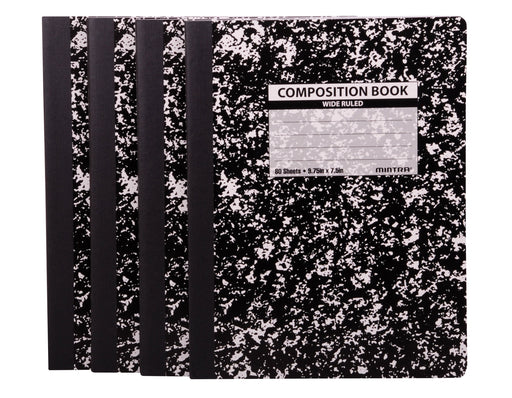 Black Marble Composition Books (Wide Ruled, 4 Pack) - Mintra USA black-marble-composition-books-wide-ruled-4-pack/note-pad-paper-side-spiral-4pk/pastel spiral notepad/pastel purple spiral notebook/pastel spiral notebooks/