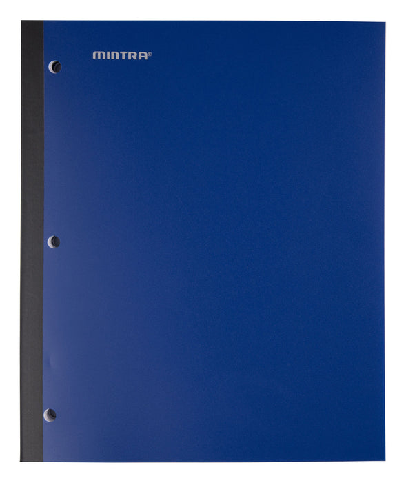 Mintra Wireless Notebook 3pk - 80 Sheets - College Ruled (Black, Blue, Red)