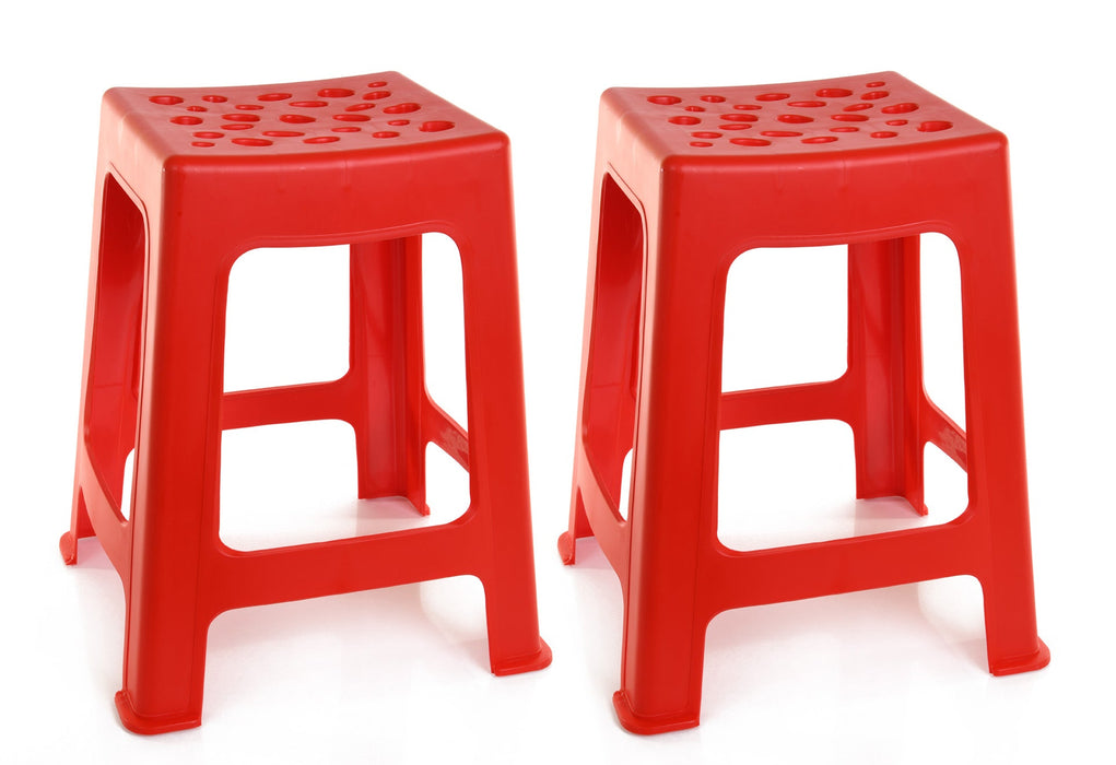 Mintra Home Light Duty Plastic Stools (18in Height, 2 Pack) - Mintra USA mintra-home-light-duty-plastic-stools-18in-height-2-pack/Plastic Classroom Furniture Stools/Multipurpose Stool Chairs/Stacking Stools