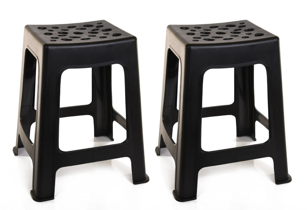 Mintra Home Light Duty Plastic Stools (18in Height, 2 Pack) - Mintra USA mintra-home-light-duty-plastic-stools-18in-height-2-pack/Plastic Classroom Furniture Stools/Multipurpose Stool Chairs/Stacking Stools