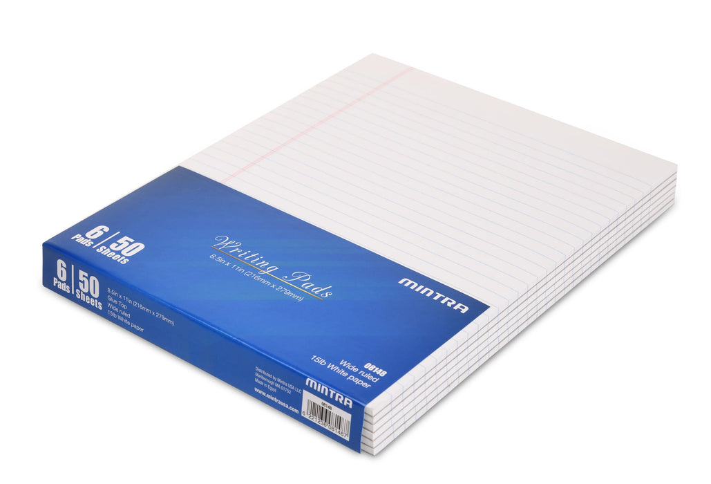 Mintra Office Glue-Top Legal Pads 6 Pack (White, 8.5in x 14in (Wide Ruled)) Mintra USA  mintra-office-glue-top-legal-pads-6-pack-white-8-5in-x-14in-wide-ruled-legal-pad-writing-pads-glue-top