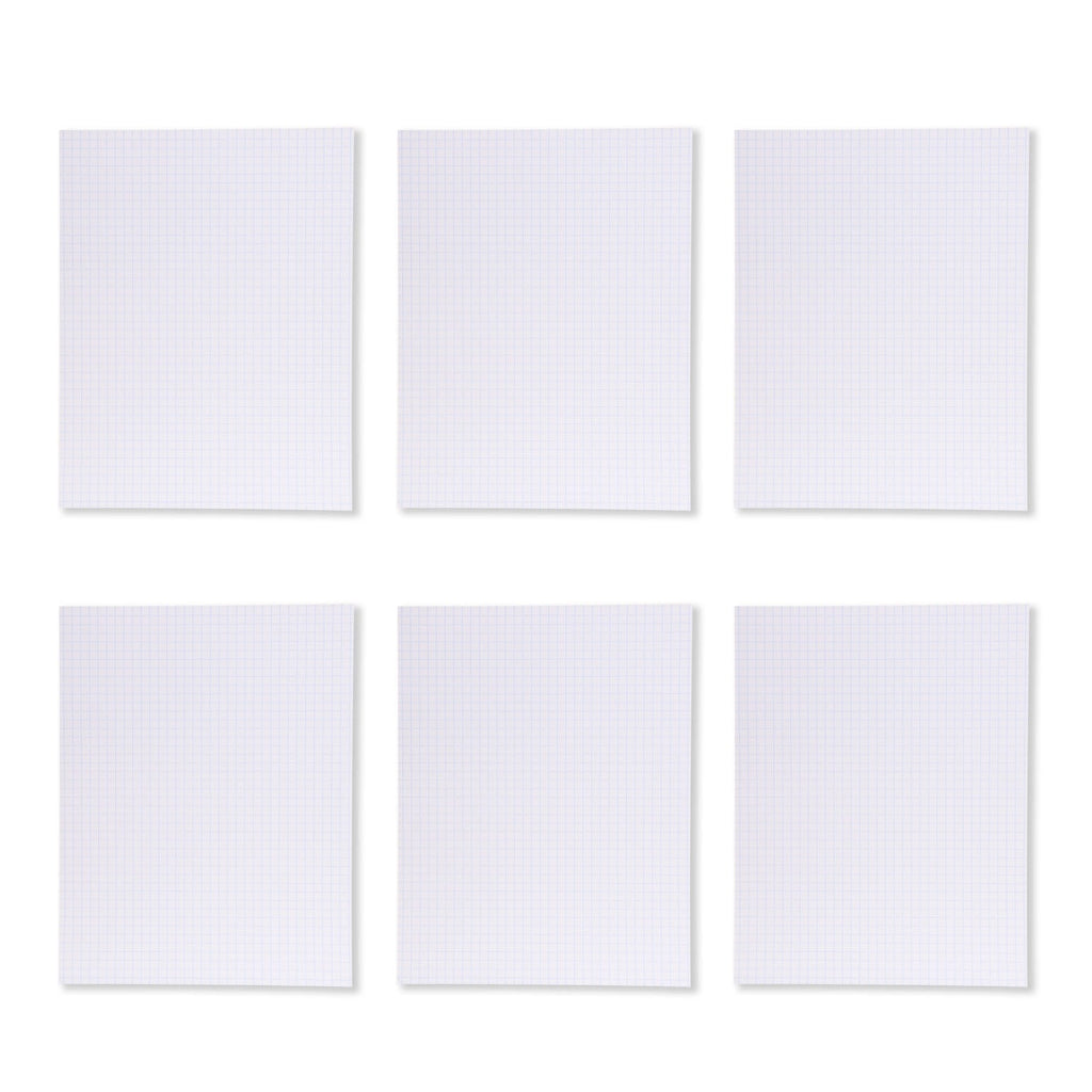 Mintra Office Glue-Top Legal Pads 6 Pack (White, 8.5in x 11in (Graph Ruled)) Mintra USA mintra-office-glue-top-legal-pads-6-pack-white-8-5in-x-11in-graph-ruled/legal-pad-writing-pads-glue-top