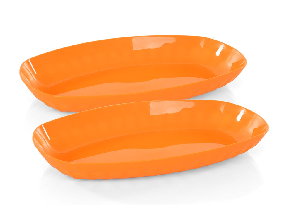 Mintra Home - Unbreakable Oval Tray 2 Pack - Mintra USA mintra-home-unbreakable-oval-tray/plastic oval serving trays/