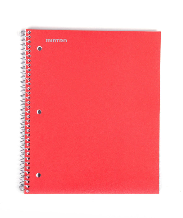 Mintra Office - Spiral Notebook 1 Subject 6 Pack (College Ruled) - Mintra USA 1 subject spiral notebook wide ruled