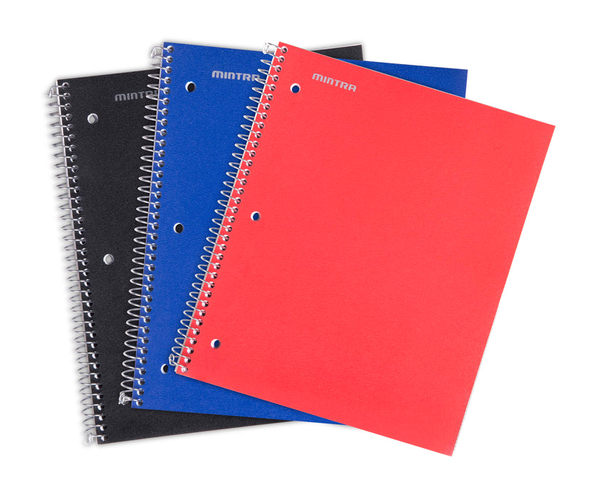 Spiral Durable Notebooks, 3 Pack (1 Subject, College Ruled) - Mintra USA spiral-durable-notebooks-1-subject-college-ruled/cute spiral notebooks college ruled/cute spiral notebooks for school/pastel spiral notebooks for school/pastel notebooks college ruled