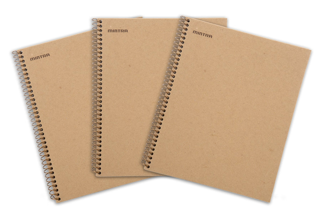 Bagasse Plain Cover Letter Notebook (3 Pack) - Mintra USA bagasse-plain-cover-letter-notebook-3-pack/sustainable college ruled notebooks/eco friendly college ruled notebooks