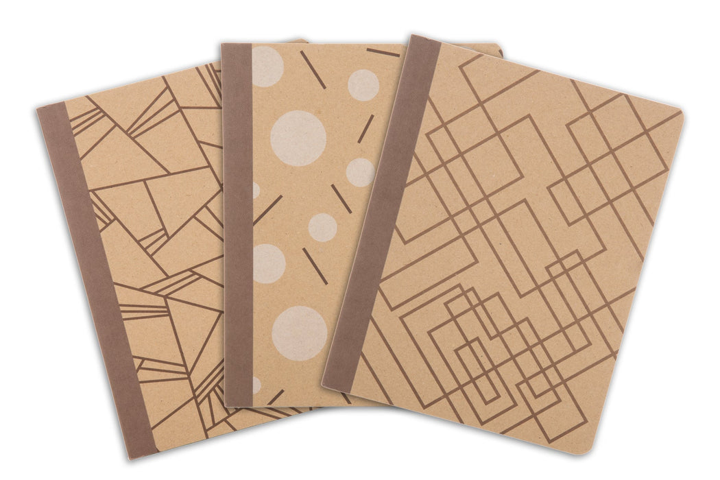 Bagasse Design Cover Composition Book (3 Pack) - Mintra USA bagasse-design-cover-composition-book-3-pack/cute eco friendly notebooks/most eco friendly notebook