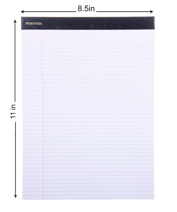 Mintra Office-Legal Pads (Premium Letter-White- Narrow Ruled) 36 Pack - Mintra USA bulk white legal pads