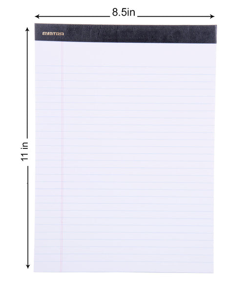 Mintra Office-Legal Pads (Premium Letter-White-Wide Ruled) 36 Pack - Mintra USA mintra-office-legal-pads-premium-letter-white-wide-ruled-36-pack/bulk white legal pads