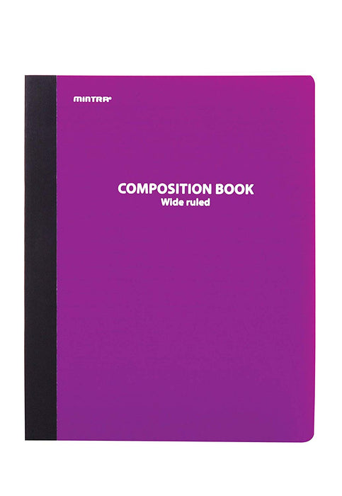 Assorted Solid Poly Composition (Wide Ruled, 4 Pack) - Mintra USA assorted-solid-poly-composition-wide-ruled-4-pack/wide ruled composition notebook